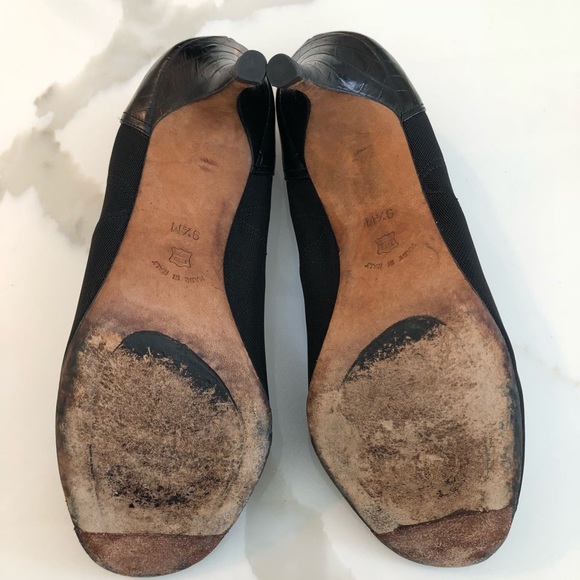 Black Peep Toe Donald J. Pliner Heel - Picture 3 of 5